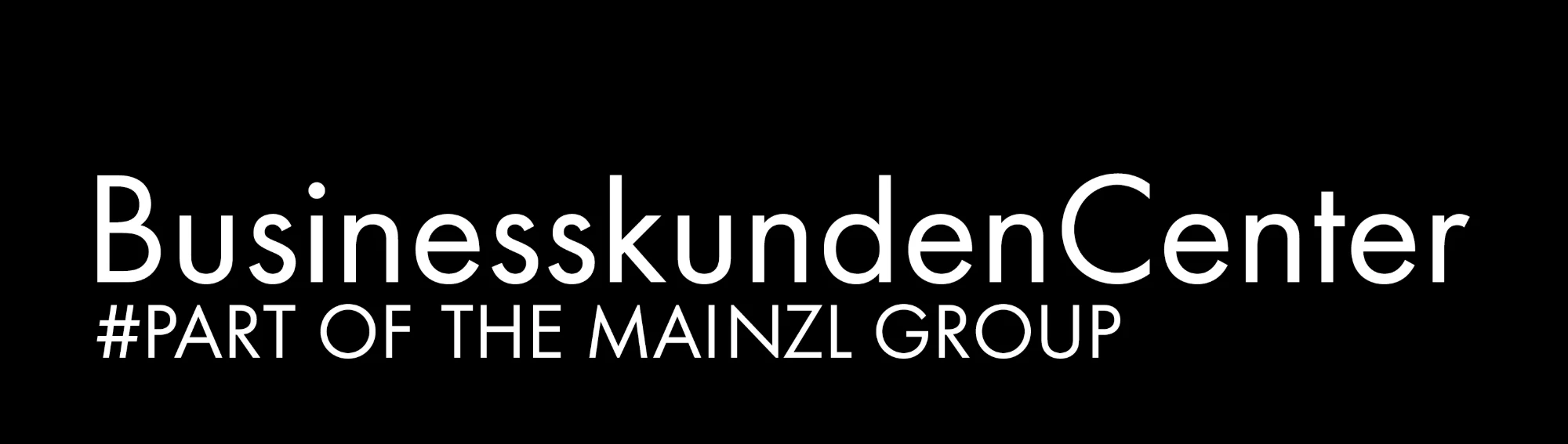 Logo BusinesskundenCenter #Part of the MainzlGroup mit Verlinkung auf die Startseite